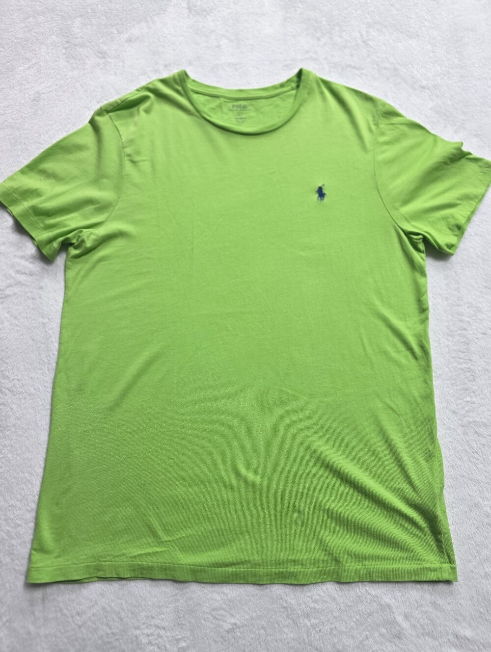 Polo Ralph Lauren Lime Green Custom Fit Pony Logo T-Shirt Large